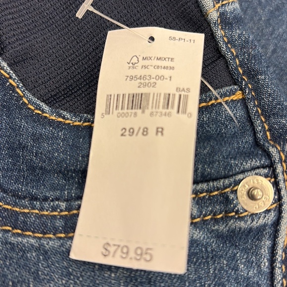 NWT GAP Maternity Inset Panel Girlfriend Jeans Size 29/8. - Picture 5 of 6